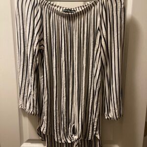 Striped Off-Shoulder Women's Top